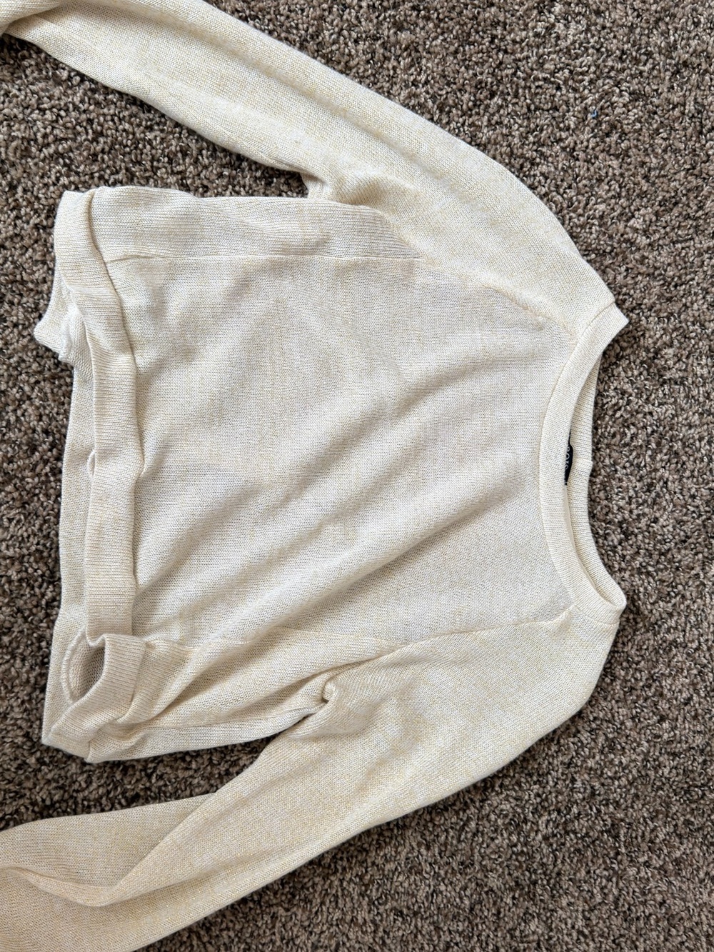 Women's Cream Crewneck Sweater - Lightweight Everyday Knit